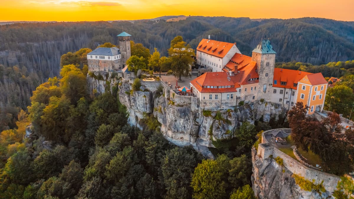Burg Hohnstein Sonnenuntergang