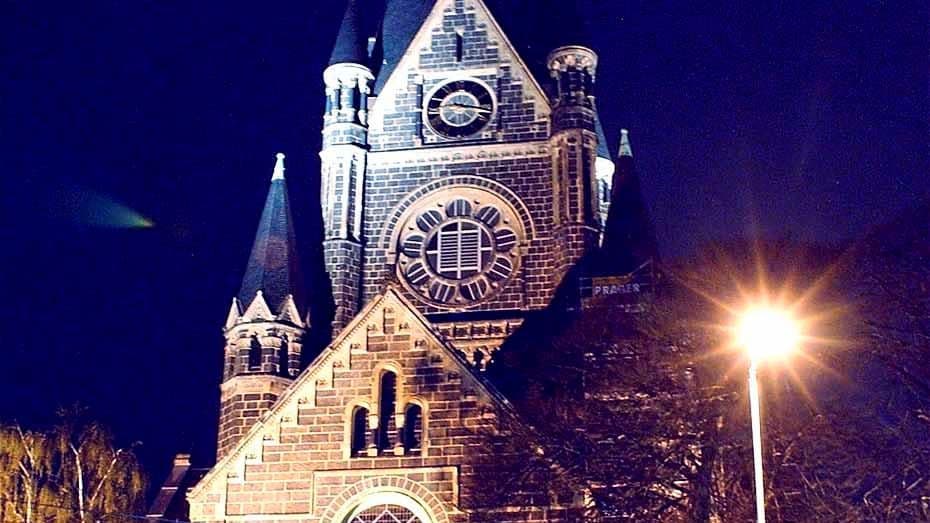 Angestrahlte Lutherkirche