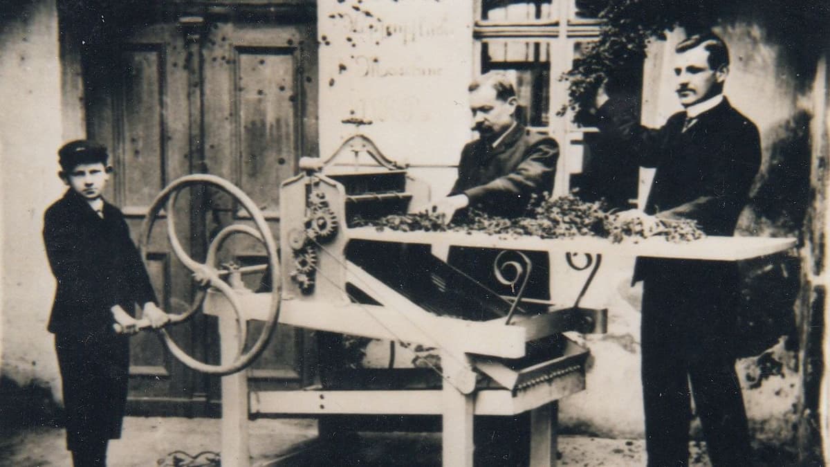 Älteste Hopfenpflückmaschine der Welt