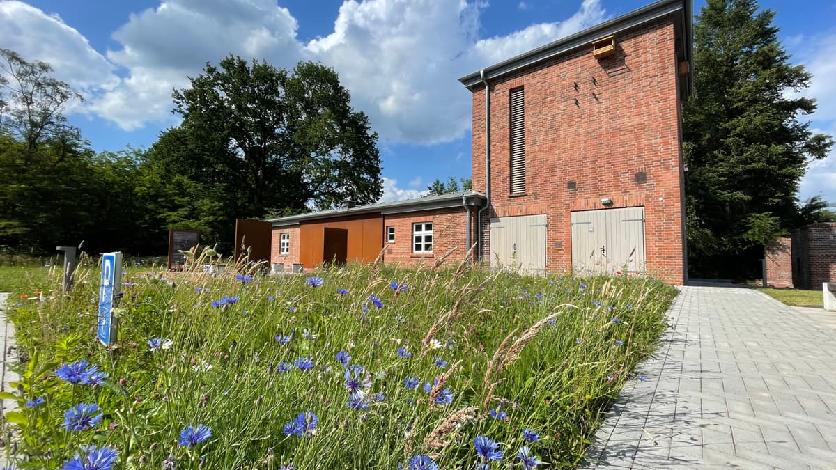 Erinnerungsort Lager XII Dalum – Ansicht vom Wasserwerk