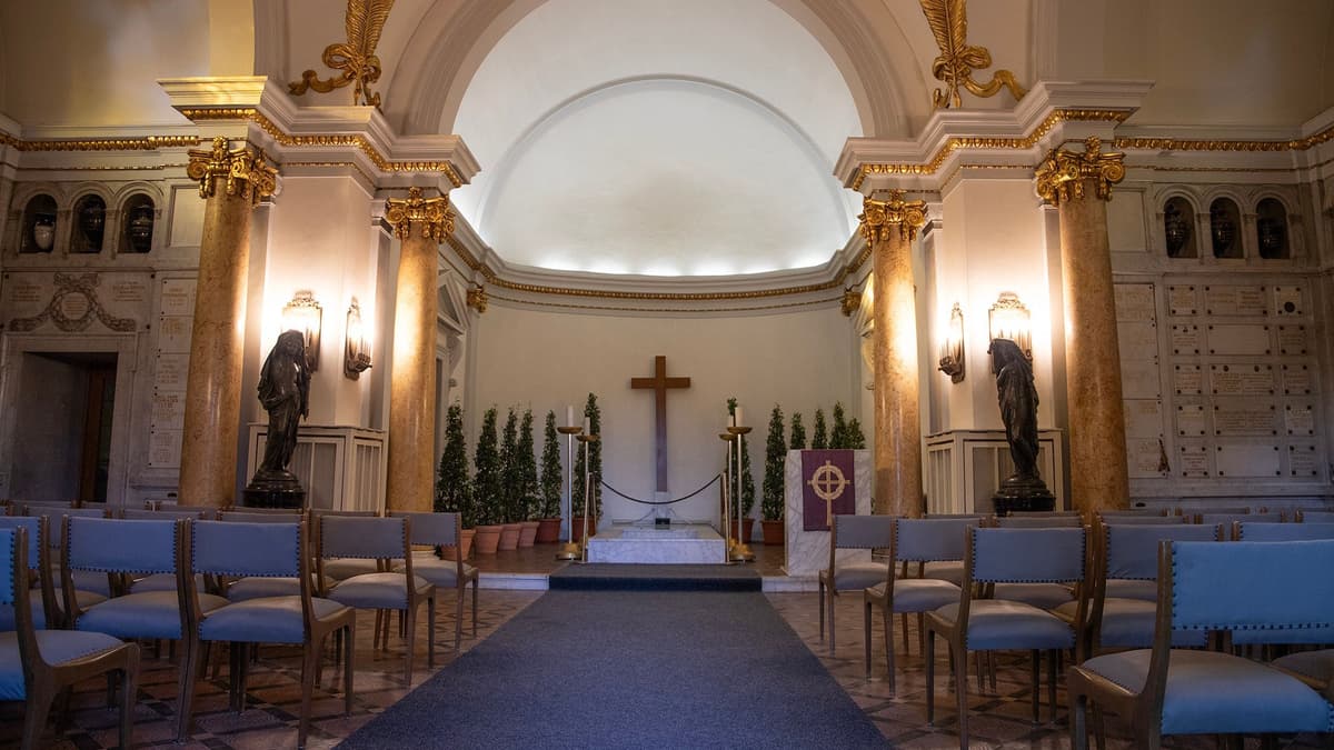 Altes Krematorium, Innenansicht