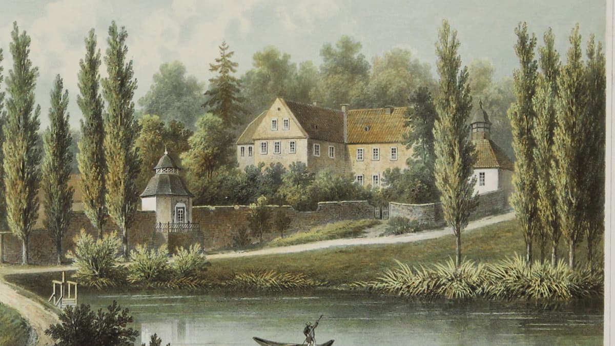 Stich 1860 Schloss und Kappelle