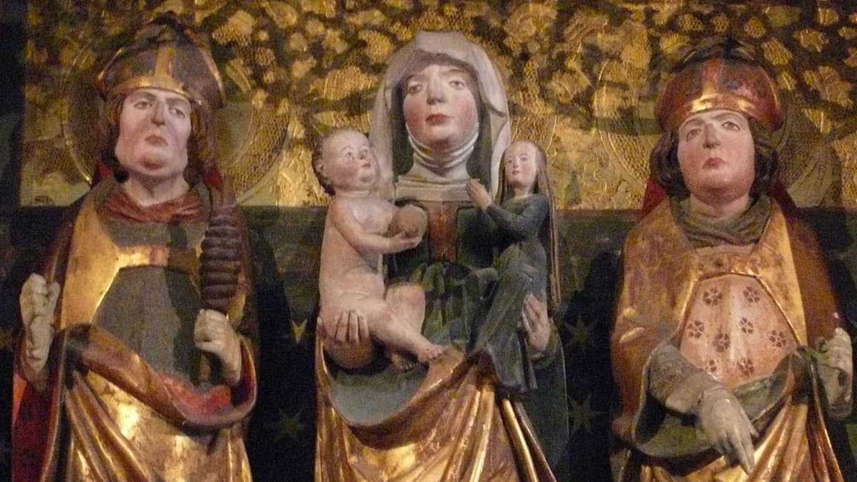 Altarretabel in der Dorfkirche Reinsdorf, Anfang 16. Jh. (Ausschnitt)