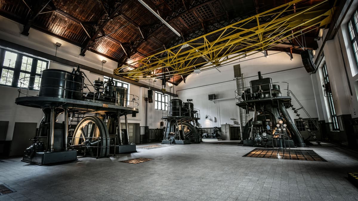 Maschinenhaus historisches Wasserwerk Bockum
