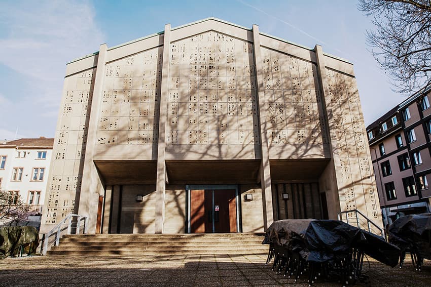 Die Trinitatiskirche in Mannheim. Erbaut von Helmut Striffler.