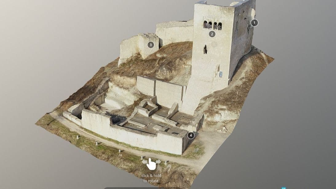 3-D-Modell der Lobdeburg