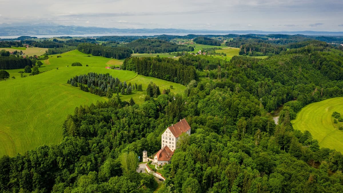 Schloss Achberg Luftaufnahme