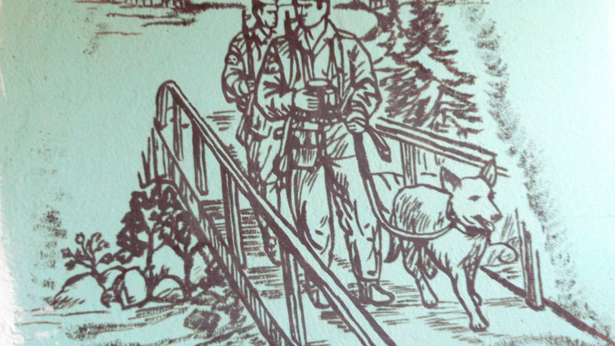Wandmalerei im Treppenhaus der Menschenrechte