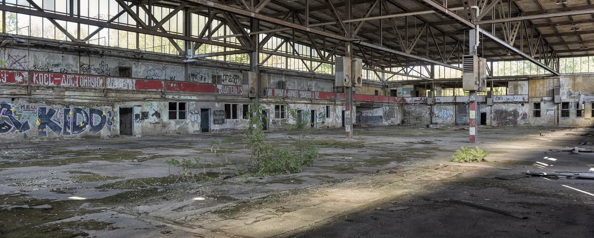 im Inneren der denkmalgeschützten Halle