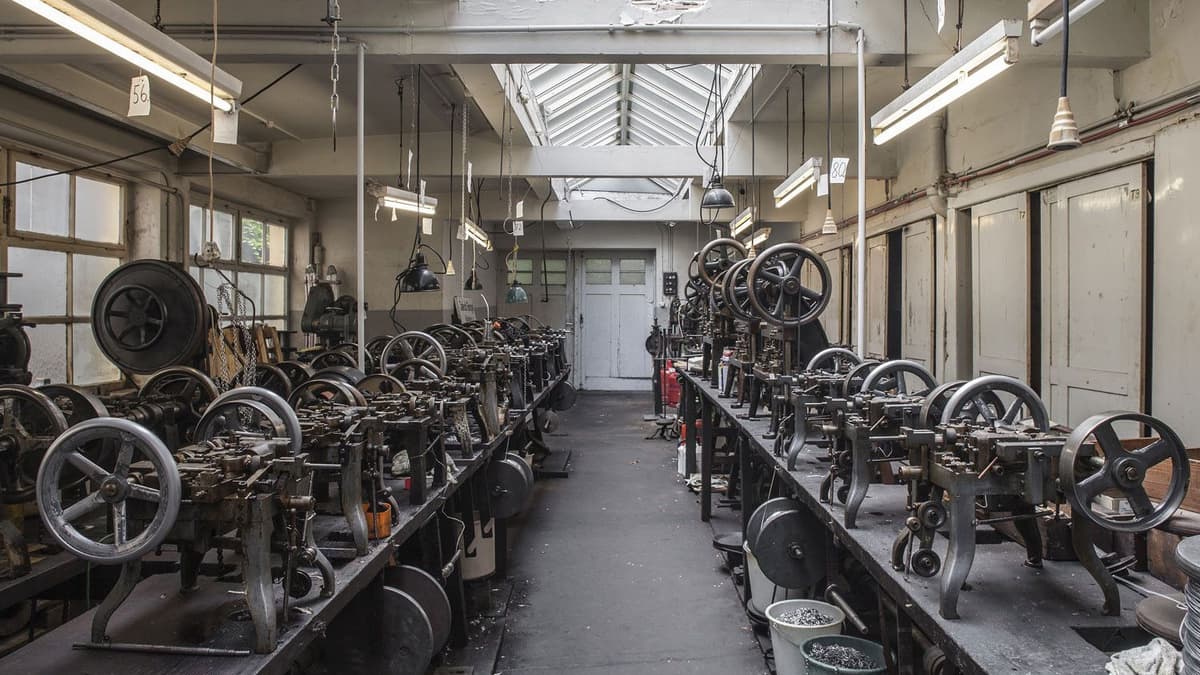 Kettenmaschinensaal des Industriedenkmals Jakob Bengel