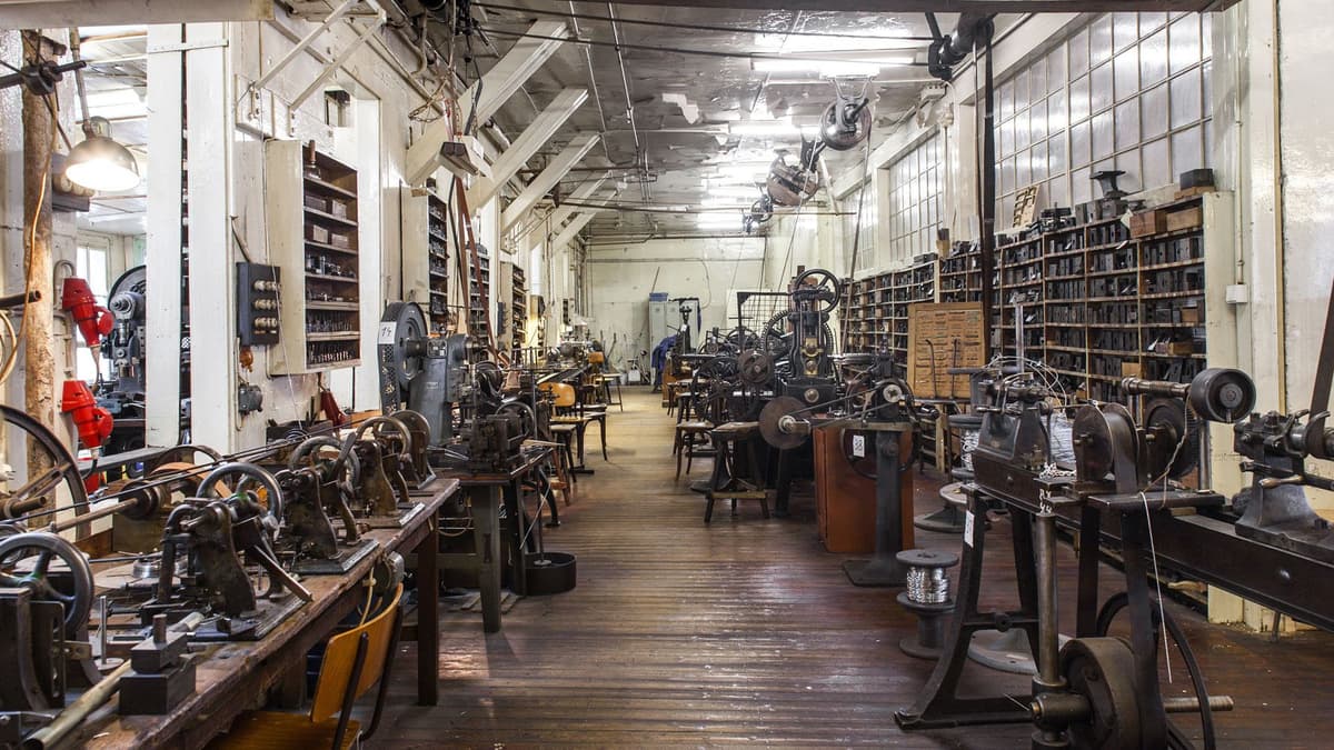 Produktionssaal im Industriedenkmal Jakob Bengel