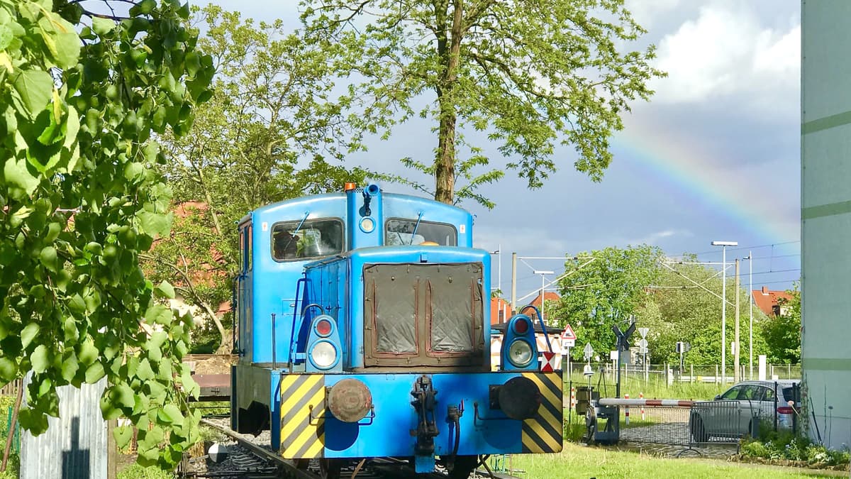 Diesellokomotive V22 B, ehem. Werklok Nr 3 Waschmittelwerk Genthin, im Eisenbahnmuseum Kötzschau.
