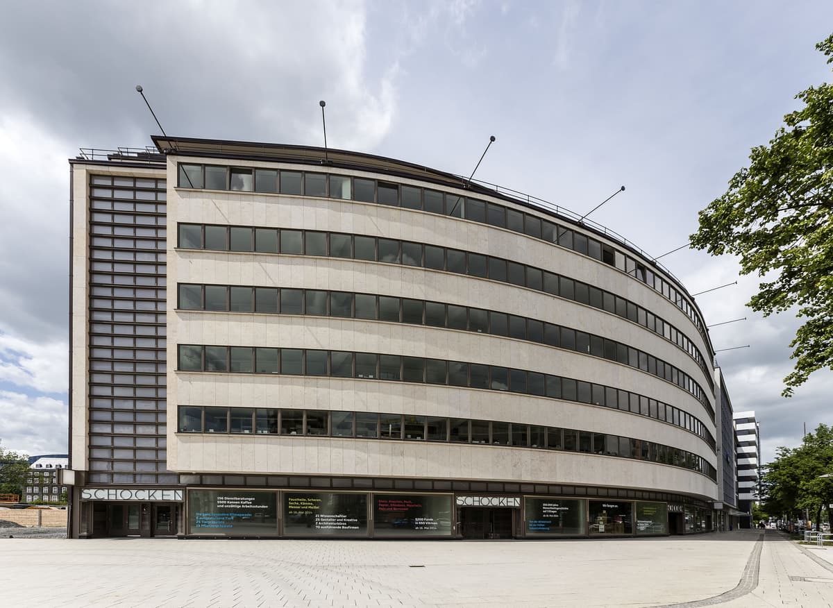 Das ehemalige Kaufhaus Schocken ist seit 2014 Sitz des Staatlichen Museums für Archäologie Chemnitz