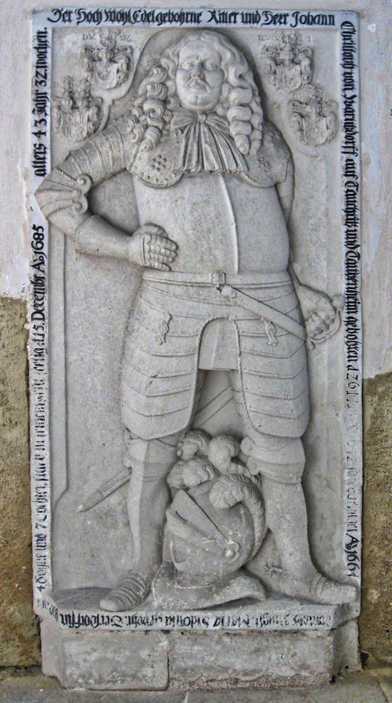 Epitaph Johann Christoph von Gersdorf (Ausschnitt)