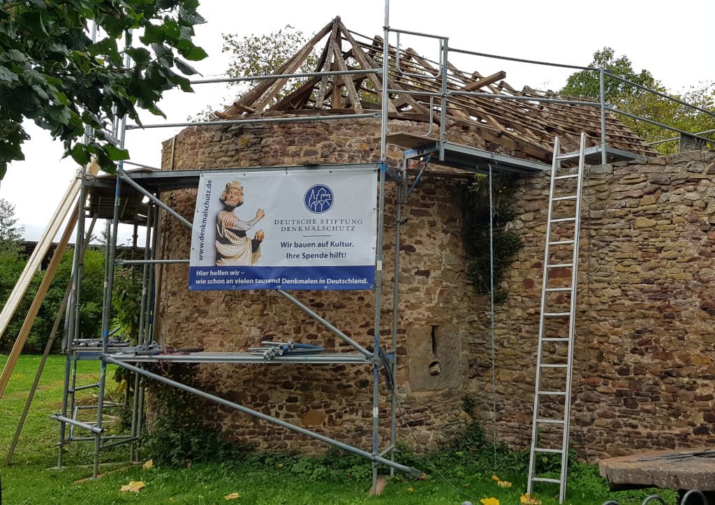 Backhaus während der Restaurierung