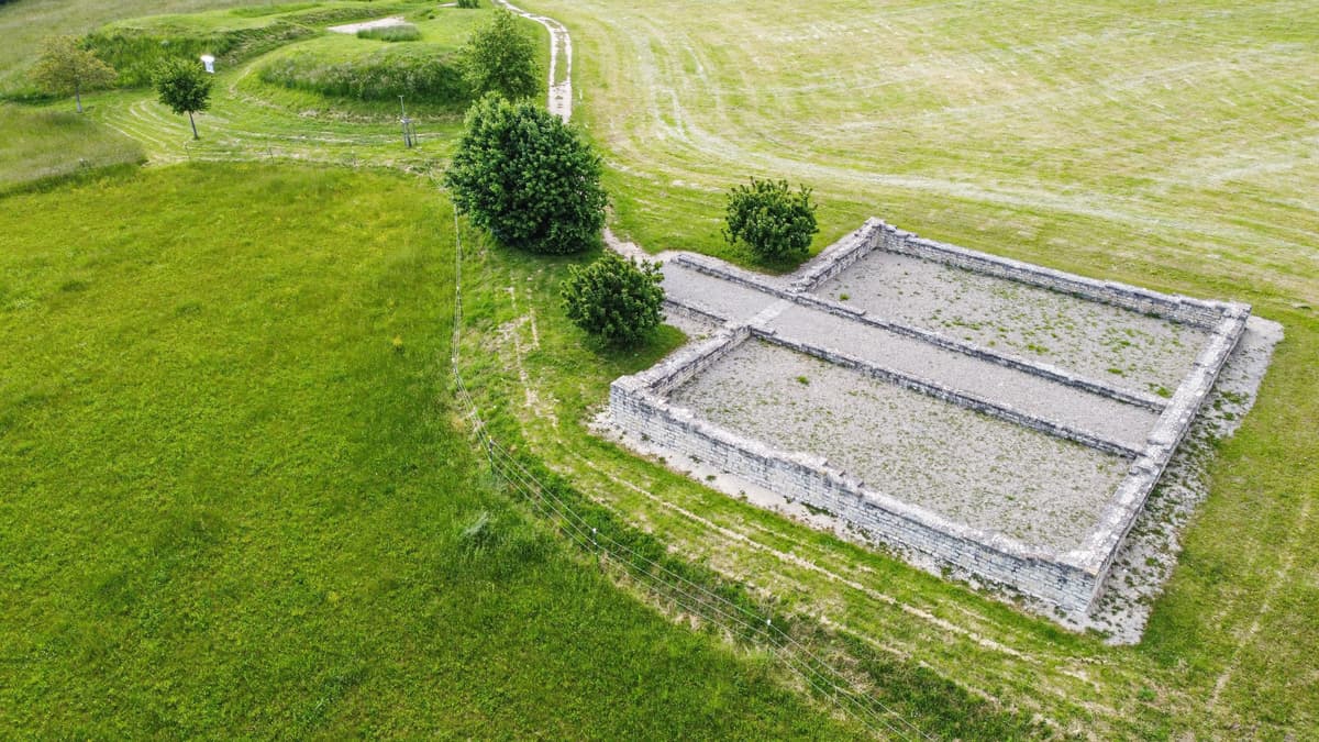 Römischer Gutshof 2021 Luftaufnahme