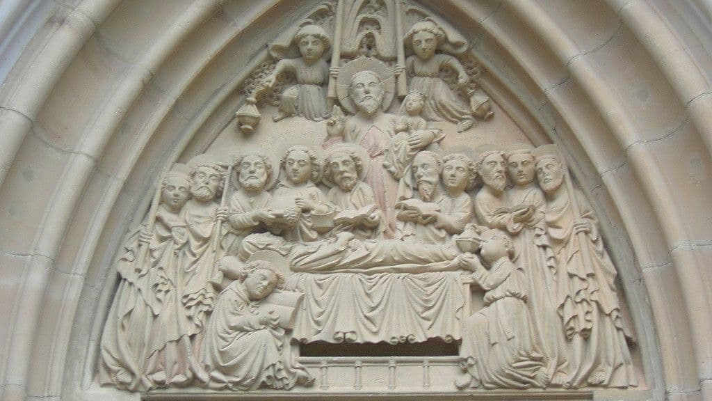 Tympannon Südportal der Laudenbacher Bergkirche