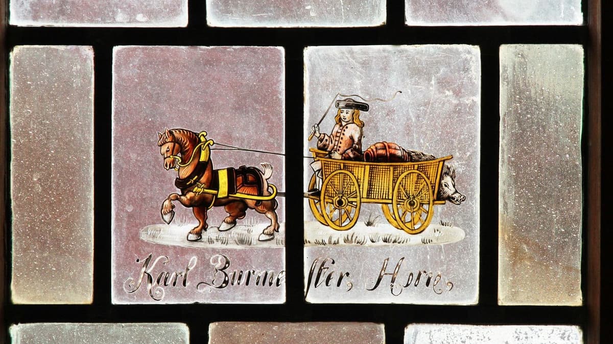 Glasmalerei im Gerichtssaal – Schloss Bleckede