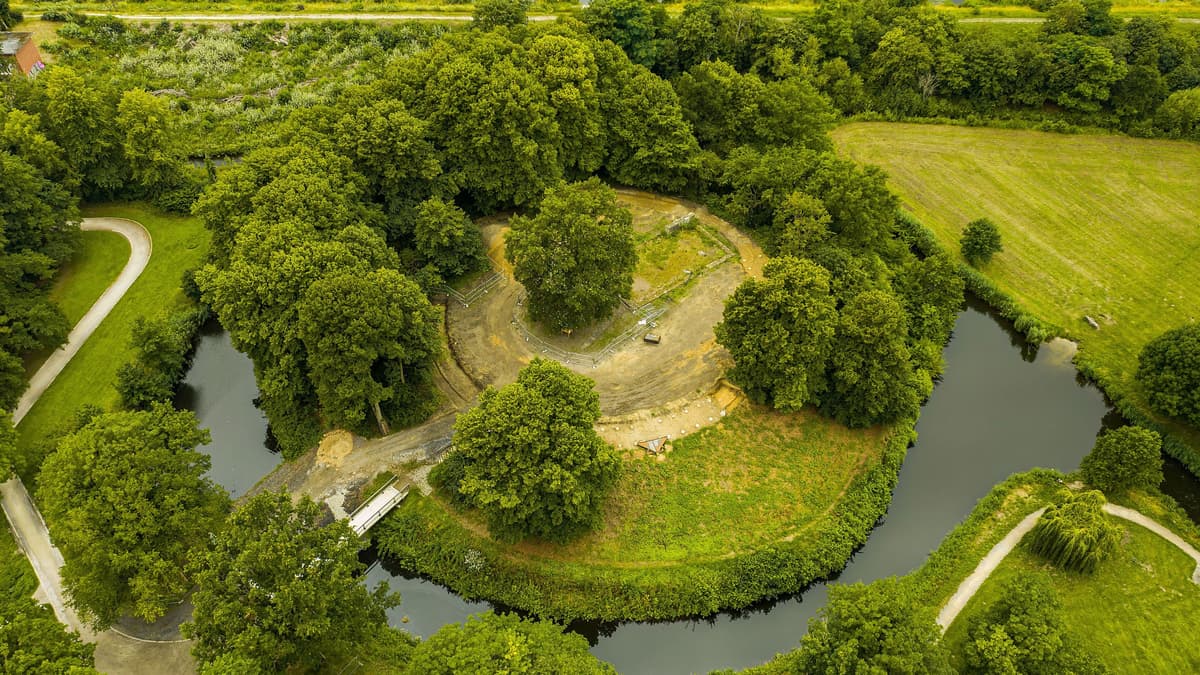 Burghügel Mark Luftbild