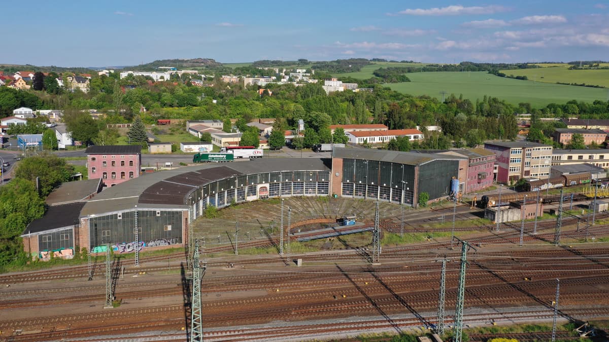 Luftbild Ringlokschuppen