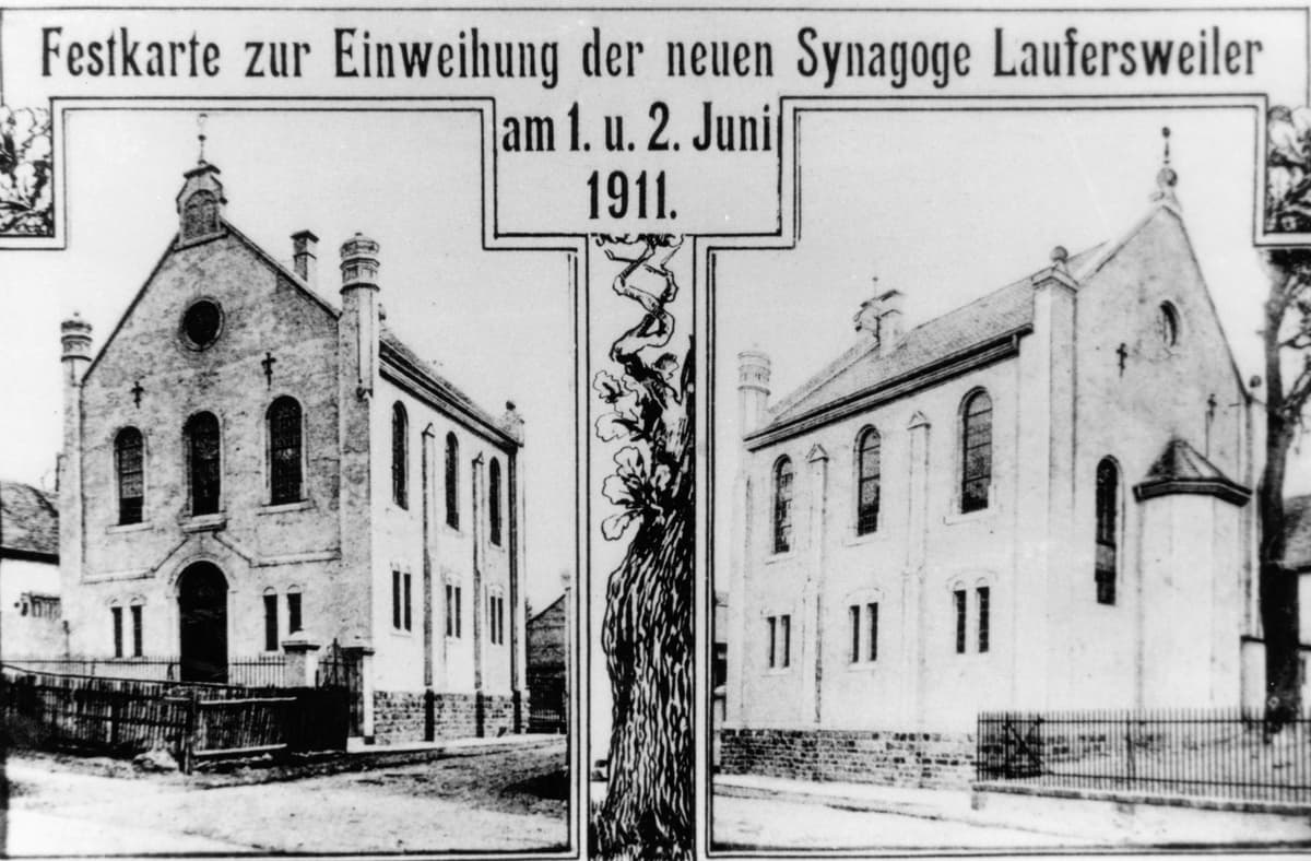 Festkarte zur Einweihung der Synagoge Laufersweiler 1911