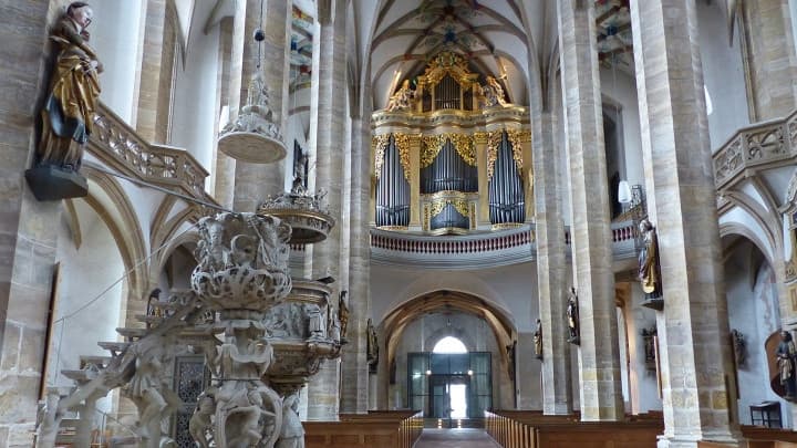 Freiberger Dom - Blick zur großen Silbermannorgel