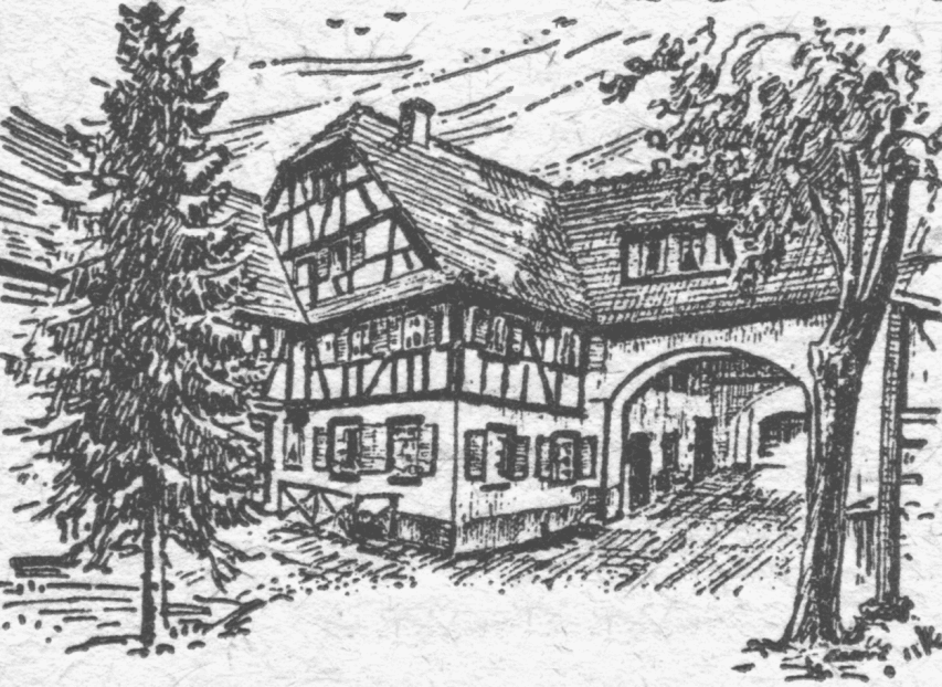 Kupferstich Hofbild