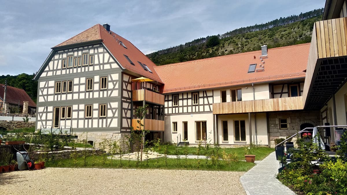 Obermühle Leutra nach Sanierung und Umbau zur Wohnnutzung