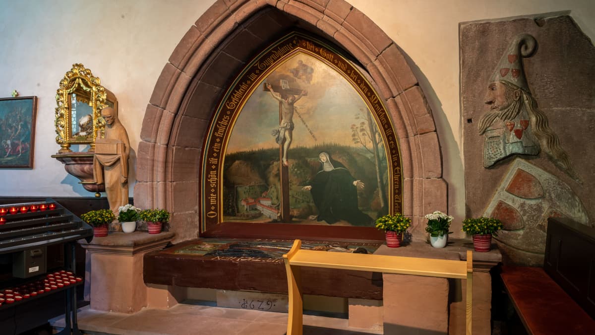Kirche Wittichen Innenansicht Blick Grab der seligen Luitgard
