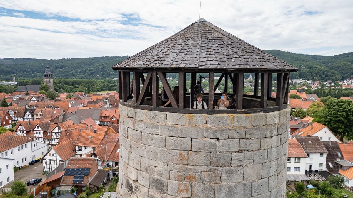 Diebesturm Blick auf den Balkon