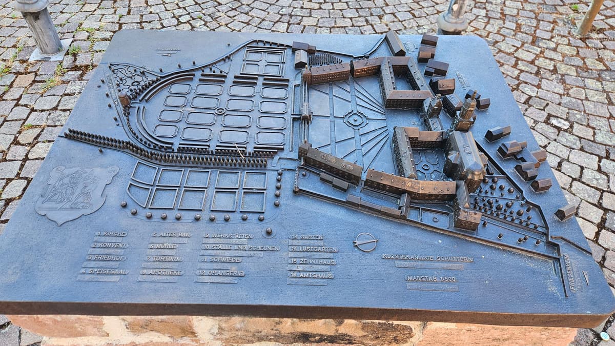 Bronzemodell der barocken Klosteranlage
