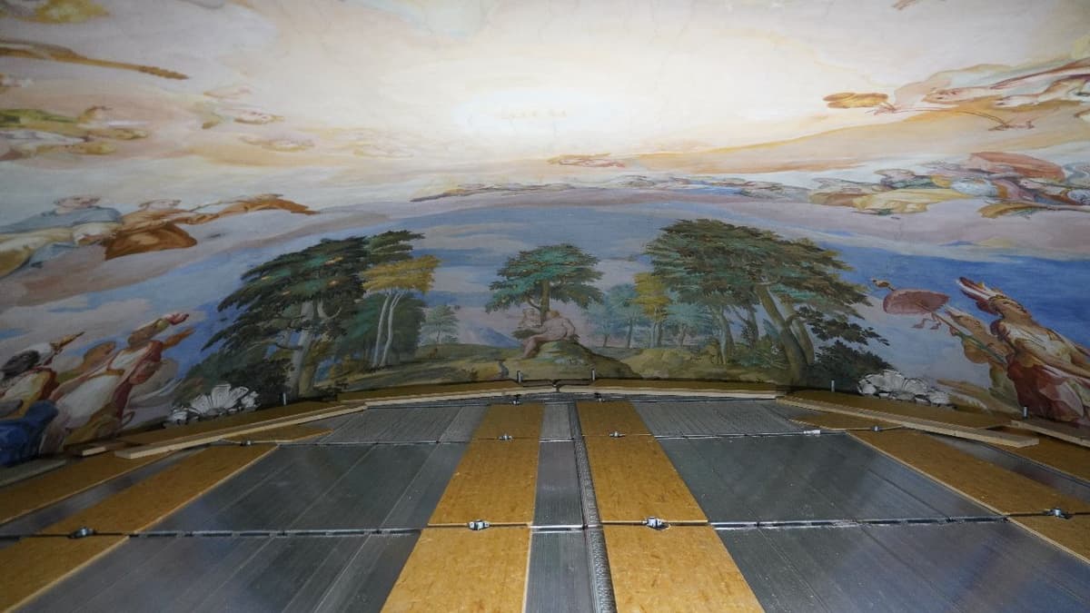 Hauptschifffresko – Ausschnitt Garten Eden
