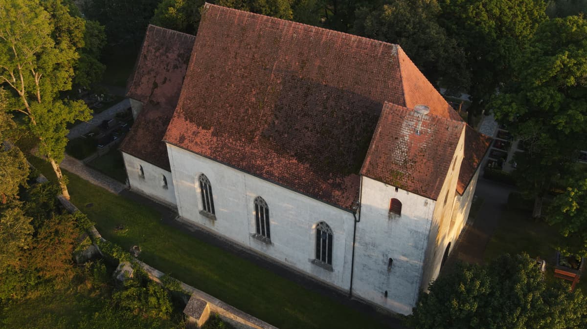 Luftbild Klosterkirche St. Peter und Paul Mönchsroth