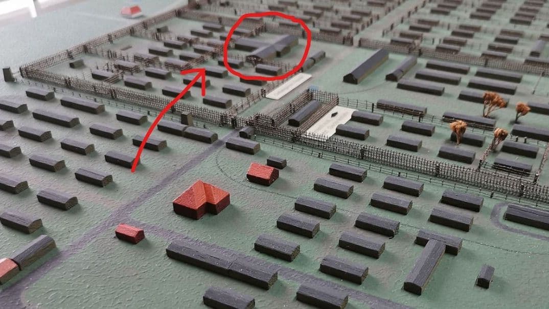 Lagermodell in der Gedenkstätte Stalag 326