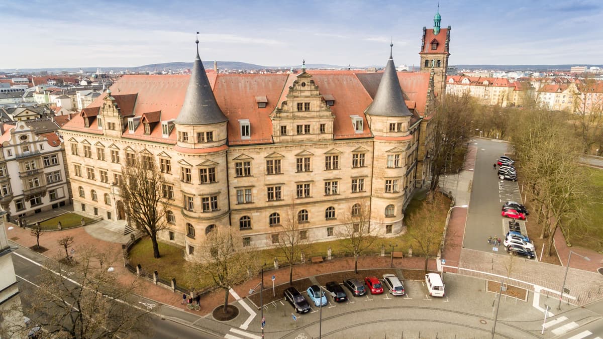 Zentraljustizgebäude am Wilhelmsplatz in Bamberg