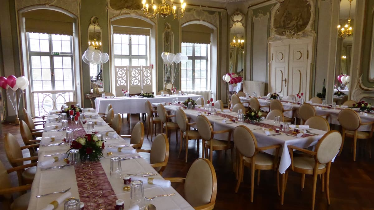 Blick in den Spiegelsaal Schloss Schliestedt
