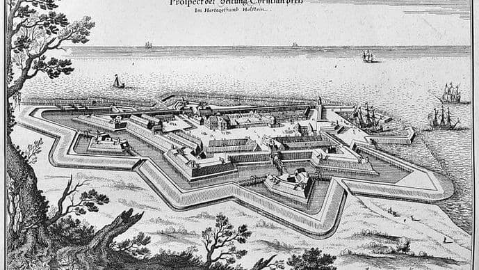 Festung Friedrichsort Stich Merian 1648