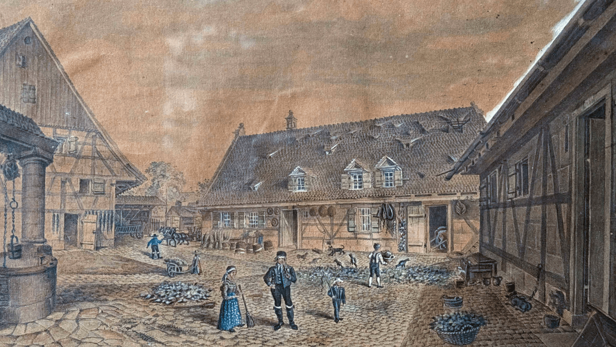 Gemälde der Anlage von 1849 von G. C. Wilder