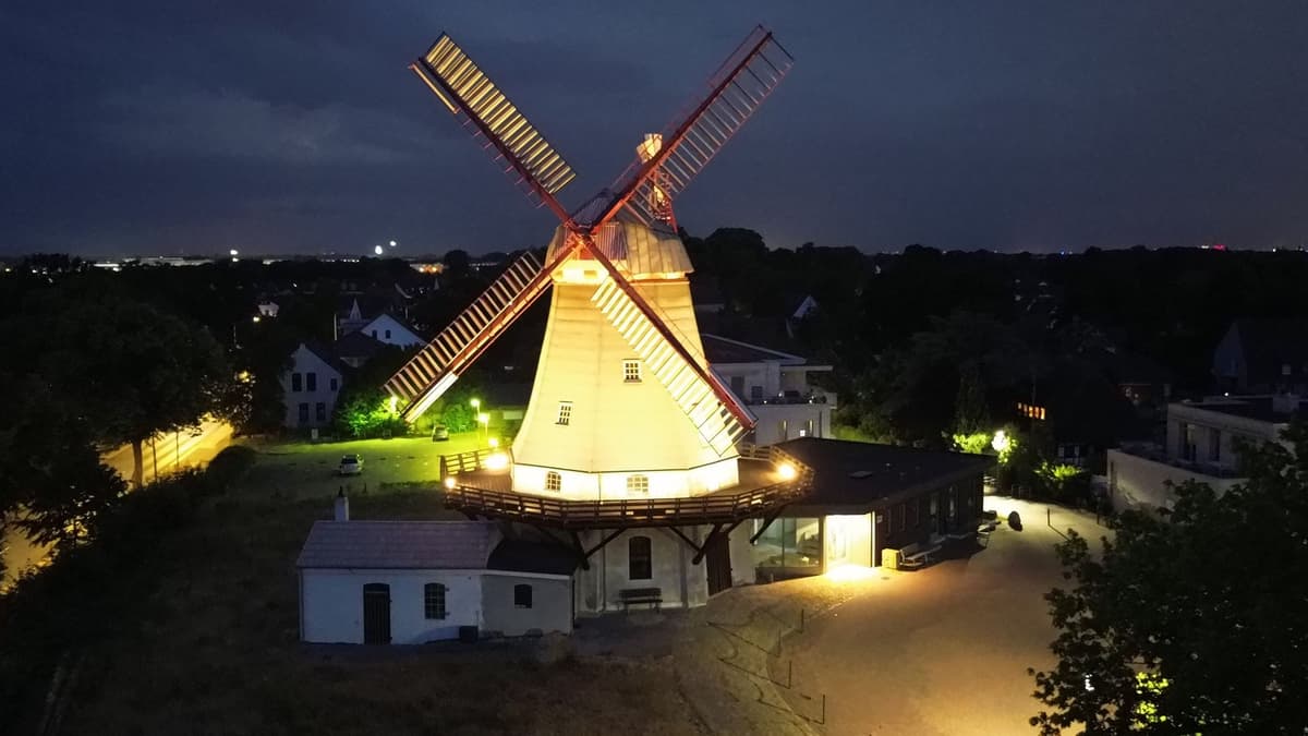 Die Arberger Mühle bei Nacht