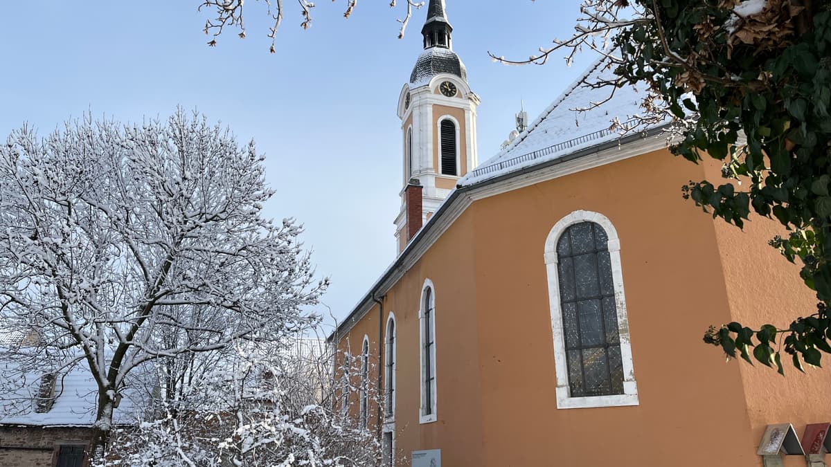 Edinger Kirche im Winter