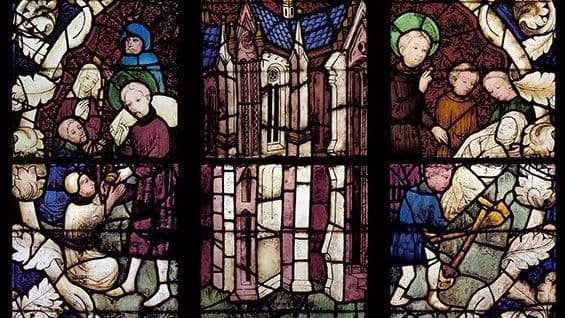 Kirchenmodell aus dem Nikolausfenster