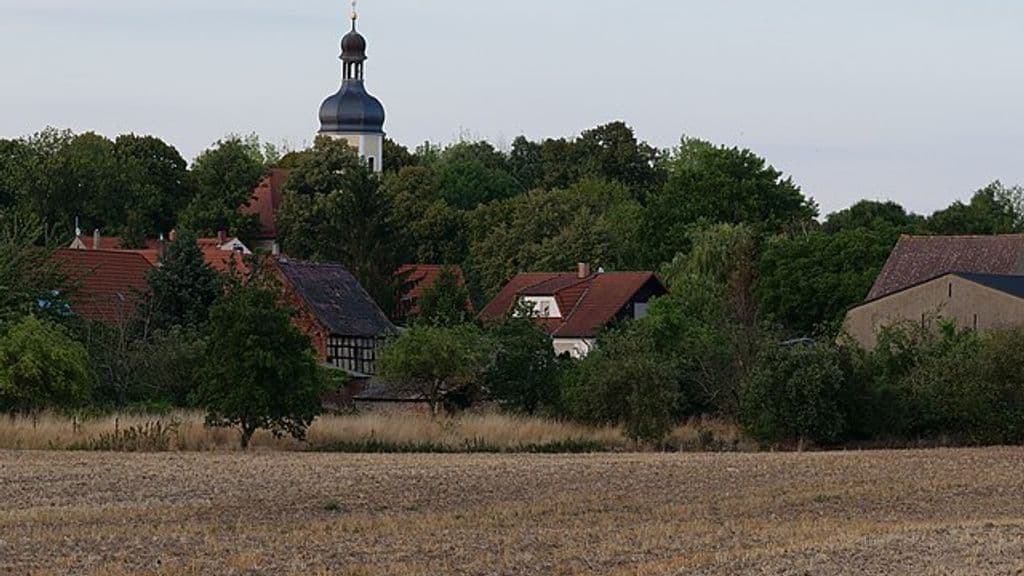 Pödelwitz Groitzsch vom Westen aus