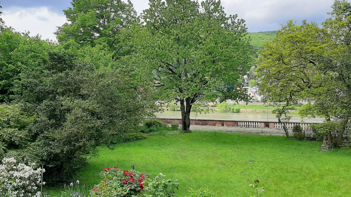 Garten mit Blick auf den Neckar
