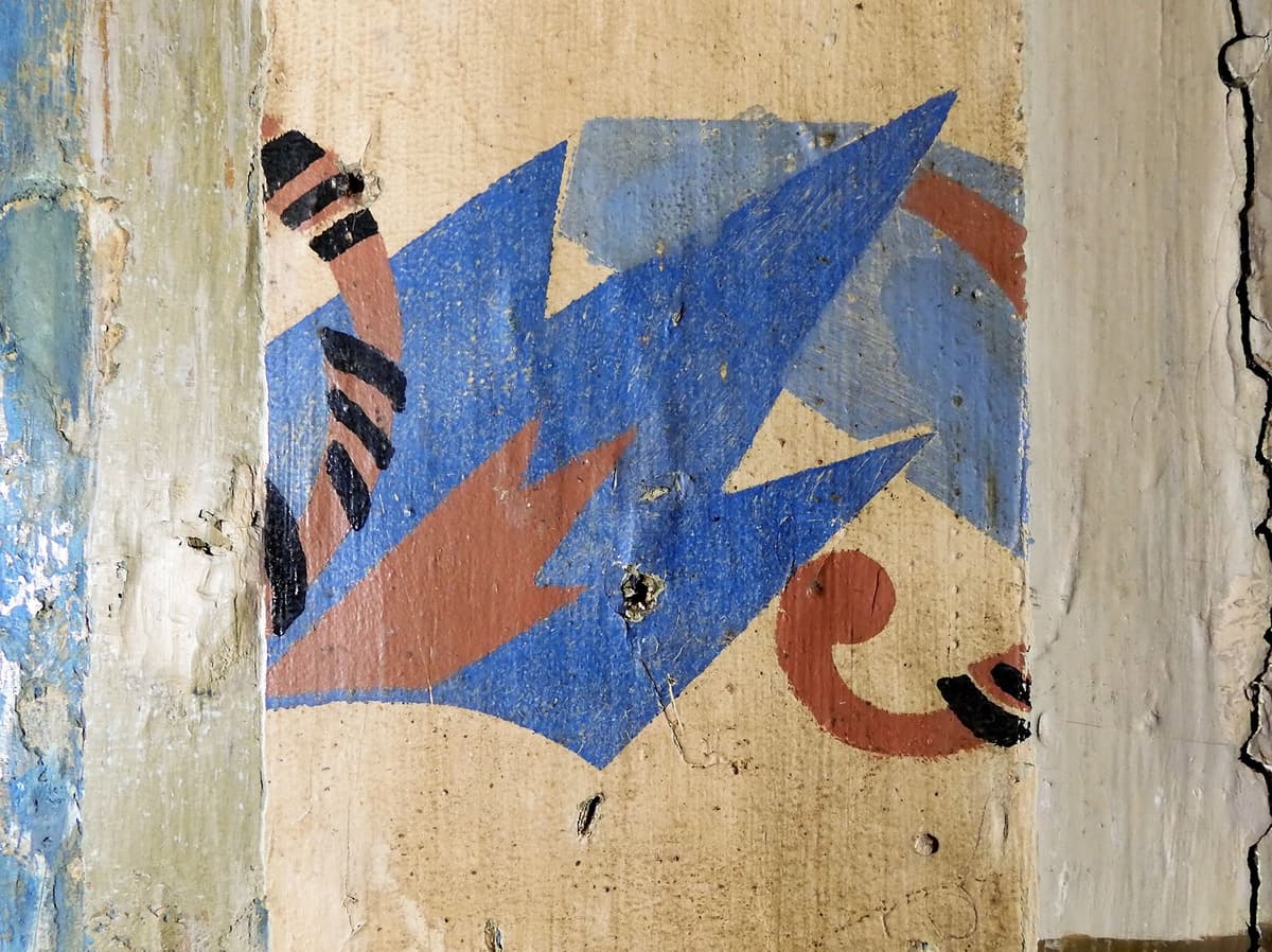freigelegte, restaurierte Wandmalerei Anfang 20. Jhd.
