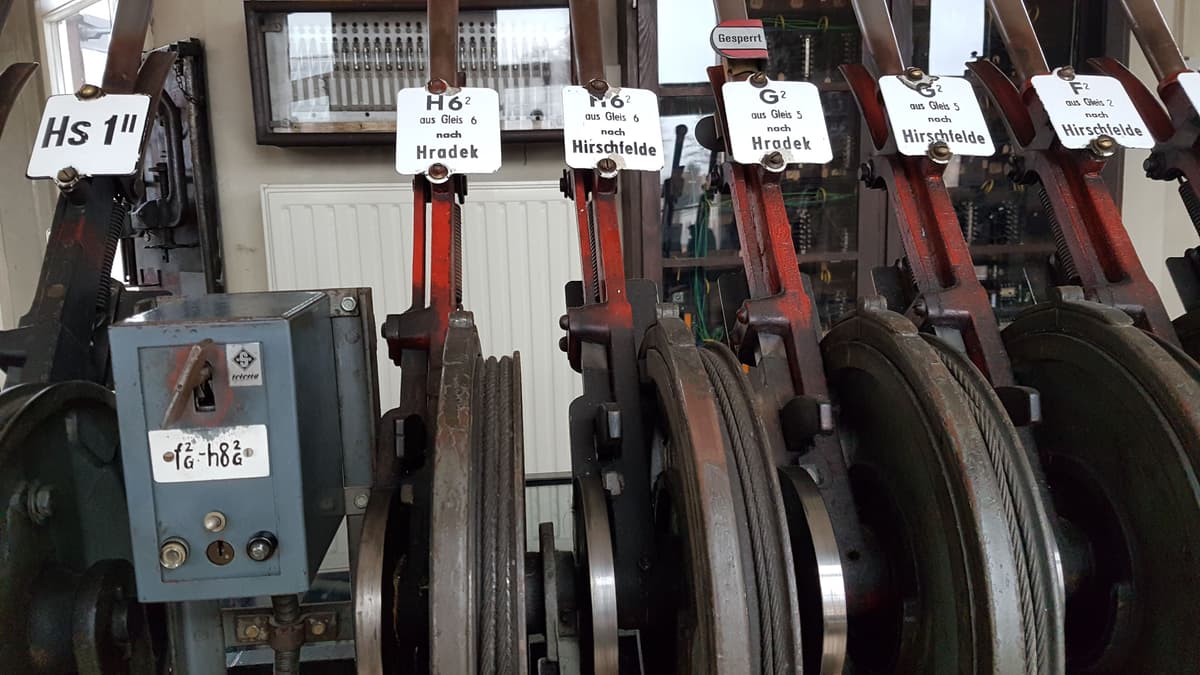 Mechanische Stellwerkstechnik im Wärterstellwerk W3