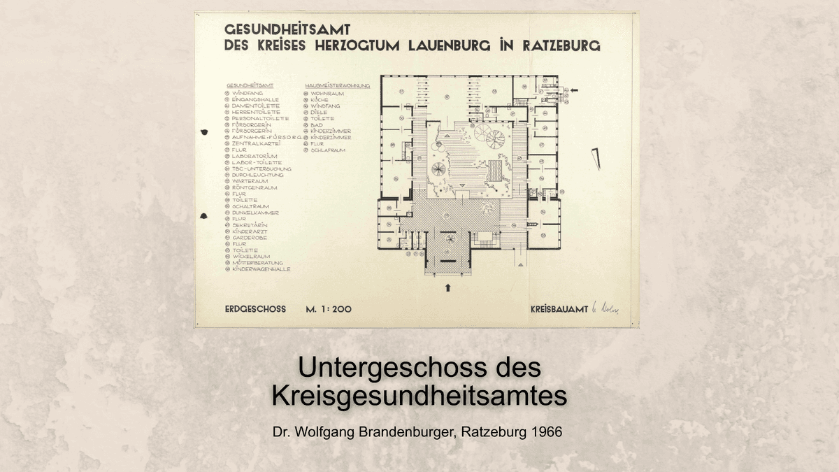 Untergeschoss des Kreisgesundheitsamtes