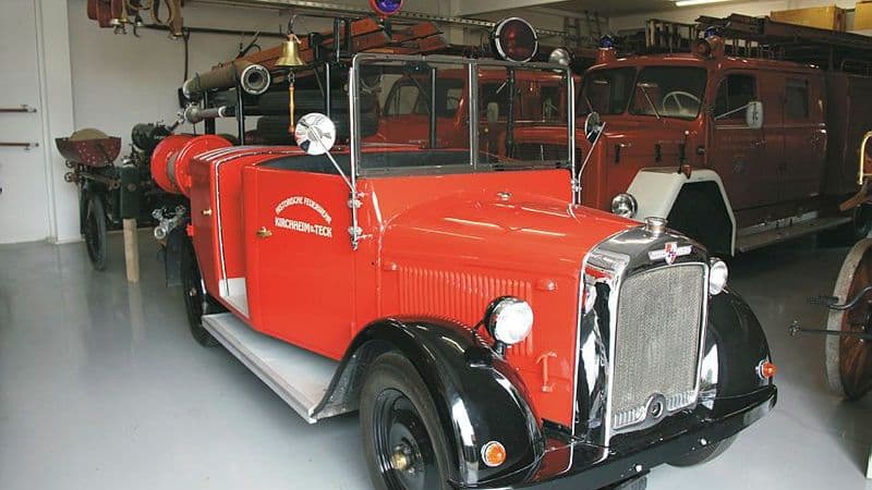 Löschfahrzeuge im Feuerwehrmuseum