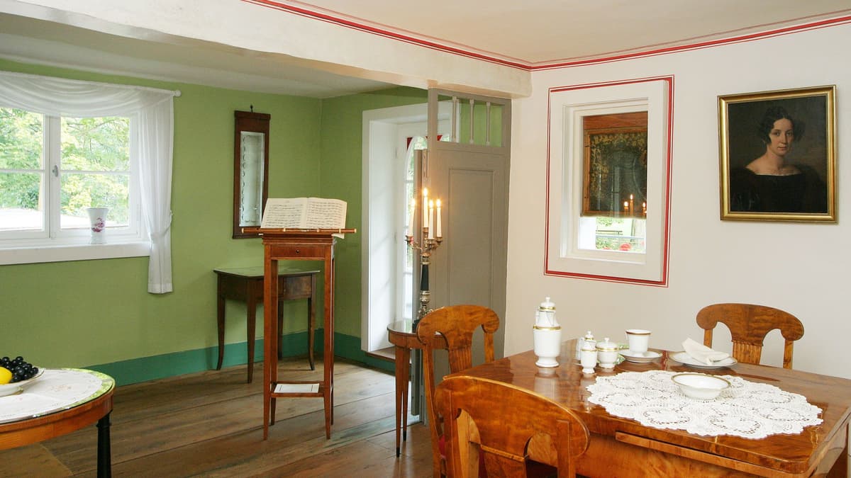 Weisser Salon-Schlafzimmer Georg Brentanos