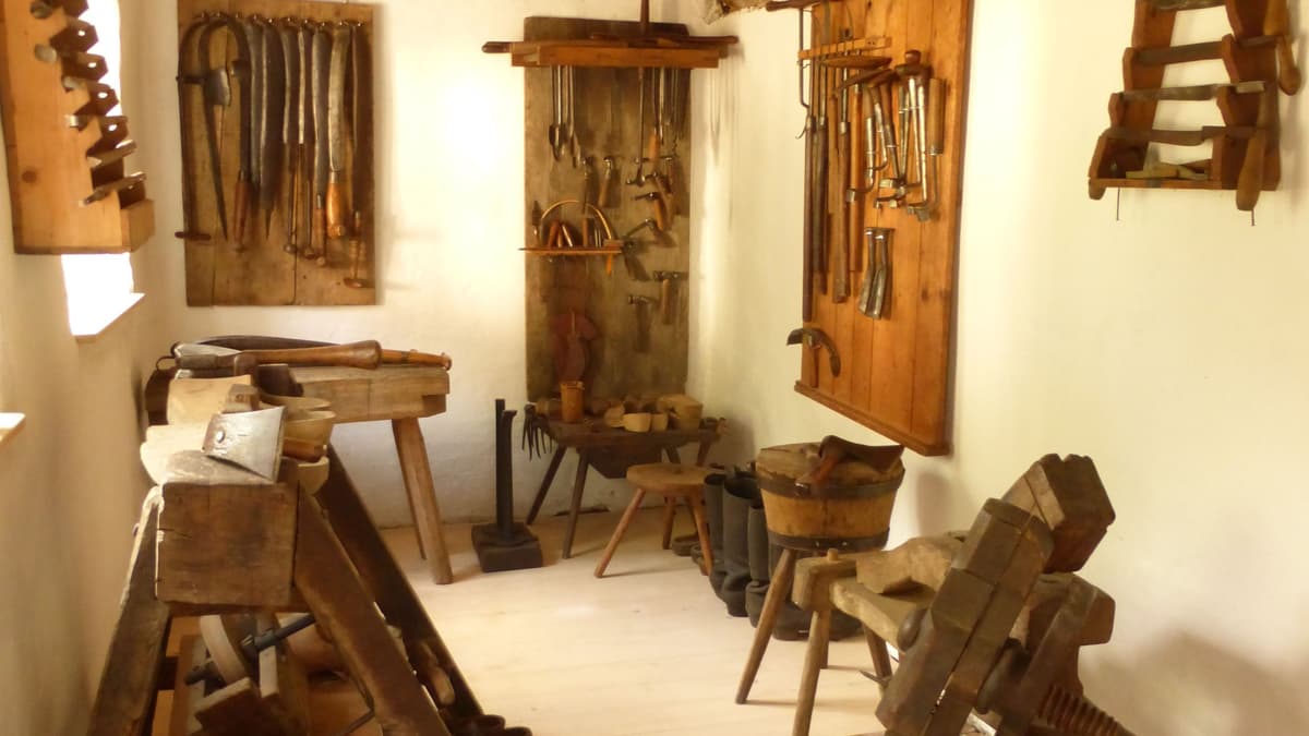Holzschuhmacherwerkstatt