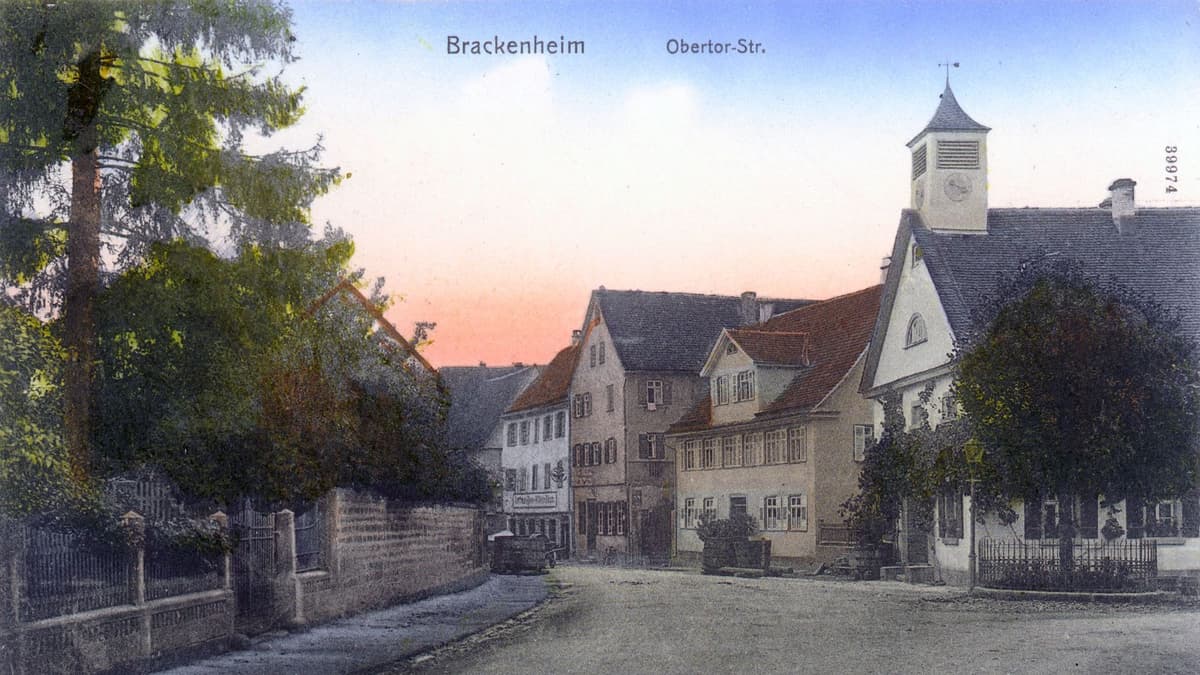 Blick in die Obertorstraße, Kolorierte Postkarte, um 1912